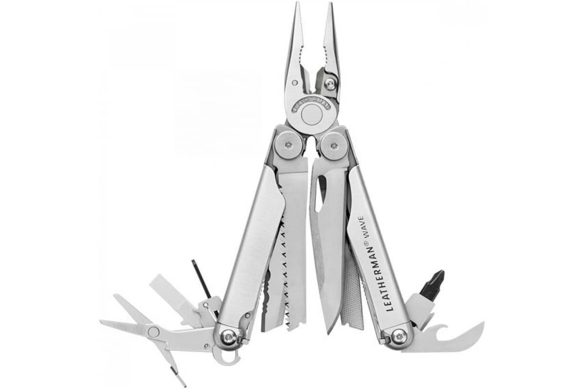 Мультитул LEATHERMAN Wave Plus Stainless 18 инстр.,  7, 4/10 см,  чехол нейлон,  box