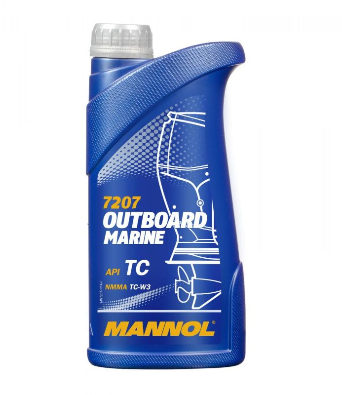MANNOL Outboard Marine 2T  2-х тактное полусинтетическое масло для лодочных моторов 1L 7207/1412