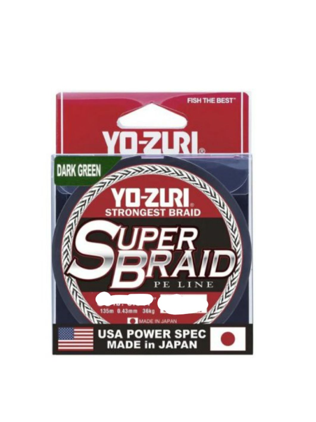 Шнур плетёный Yo-Zuri PE Super Braid 135м Dark Green 40Lbs (0.32мм)