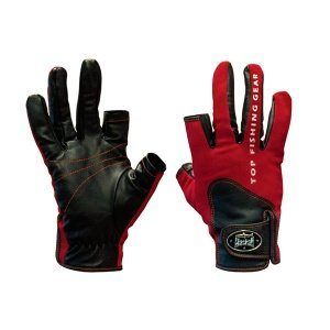 Перчатки спиннингиста Alaskan Red/BL M (AGWK-11M) двухпалые