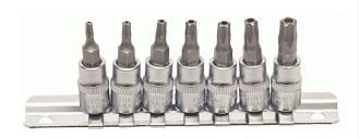 Набор головок 1/4" TORX TS10-TS40 (7пр.) на планке АвтоДело 39838