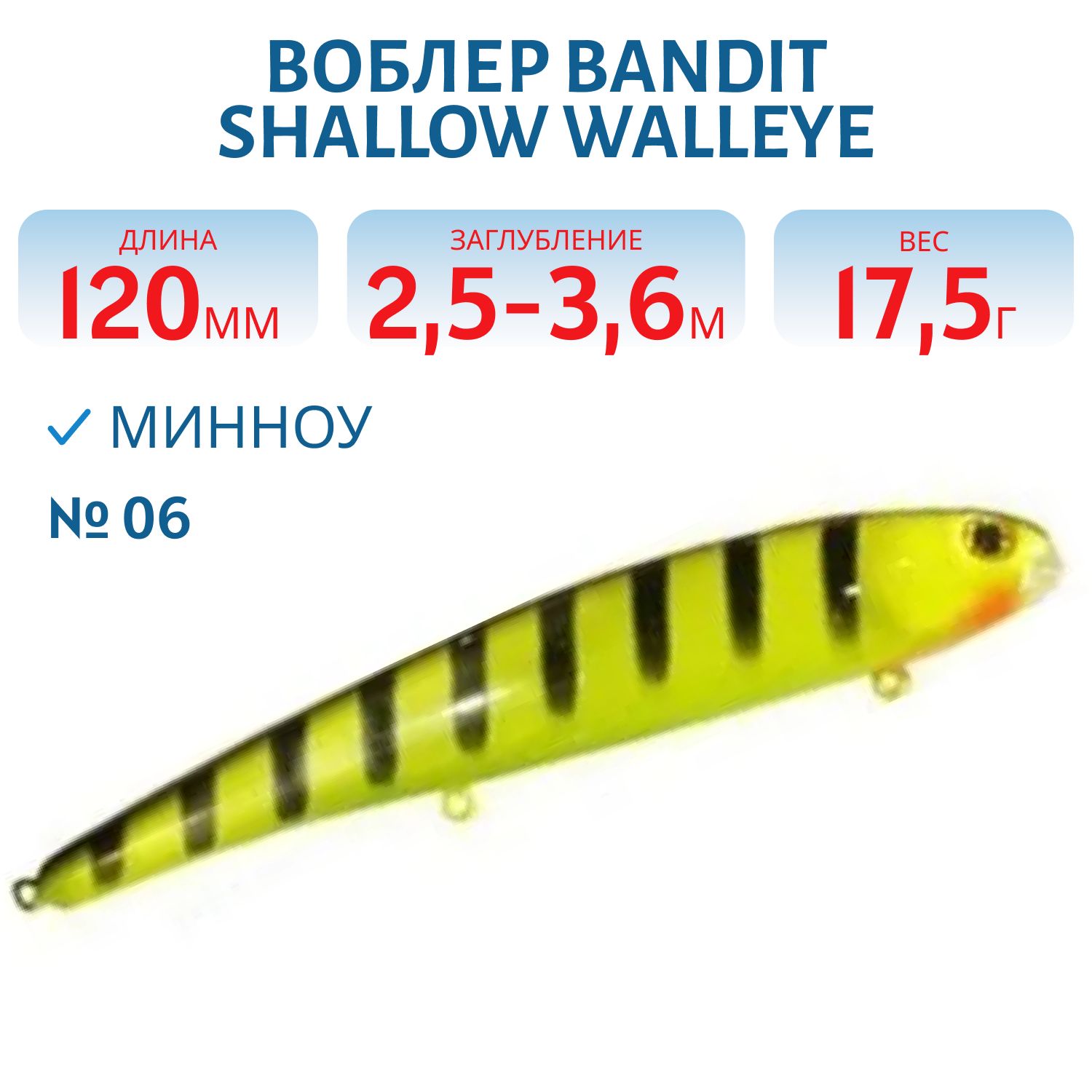 Воблер BANDIT SHALLOW WALLEYE 06