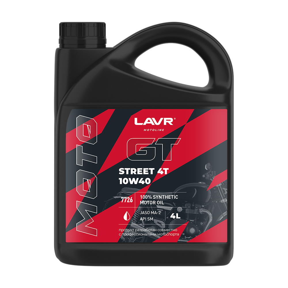 LAVR GT STREET 10W40 4Т синтетическое моторное масло для мотоциклов 4L Ln7726