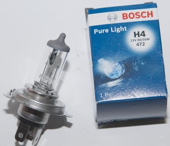 Автолампа галогеновая Н4 12V-60/55 BOSCH Р43 (1шт.)