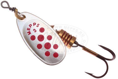 Блесна вращающаяся Mepps "COMET 3 Silver/Red dots