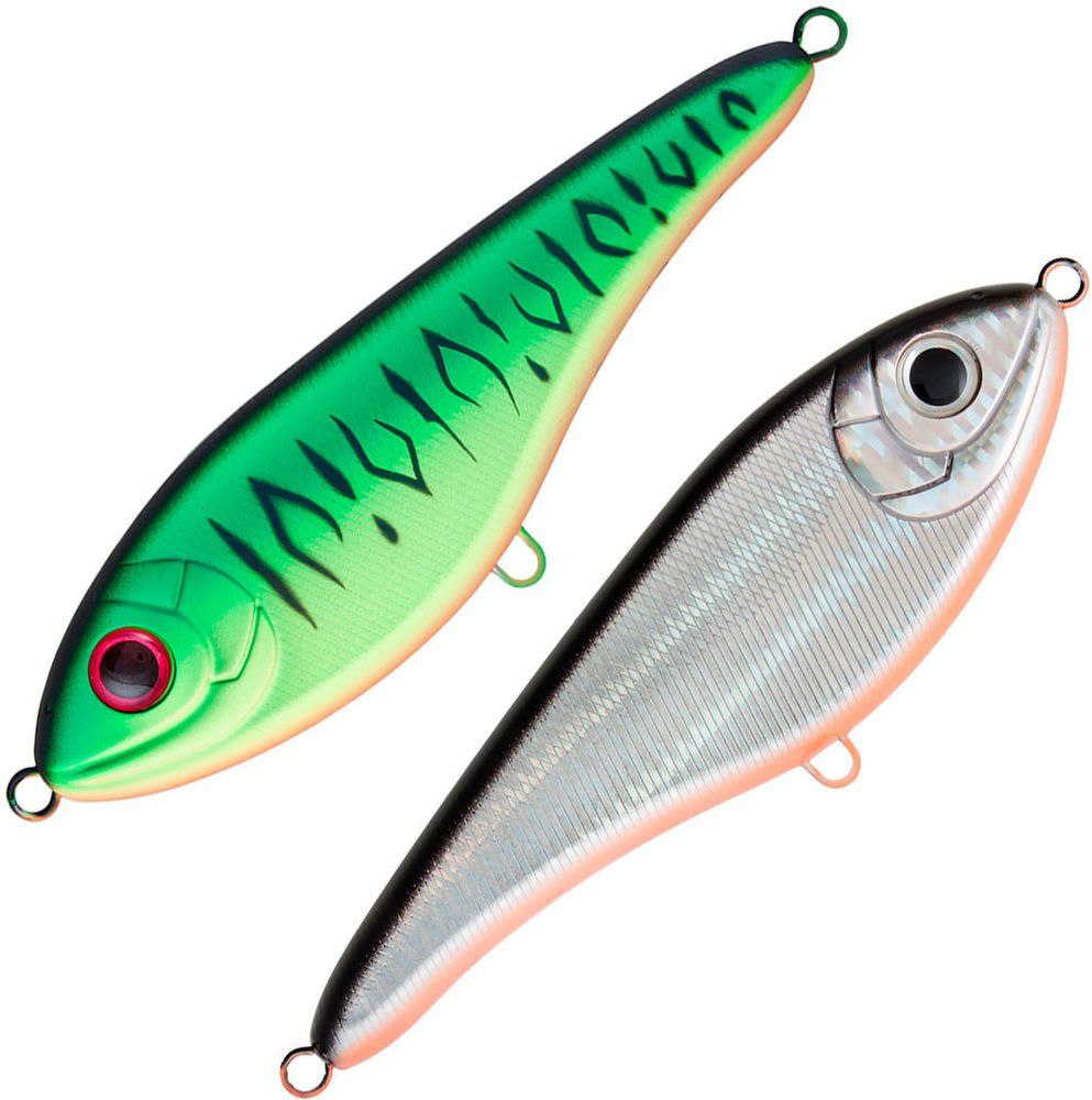 Воблер Джеркбейт Strike Pro Buster Jerk II Shallow Runner,  120 мм,  37 гр,  Загл. 0, 3м.-2, 0м.,  Медленно всплывающий,  цвет: A70-713 Black Silver OB,  (EG-049#A70-713)