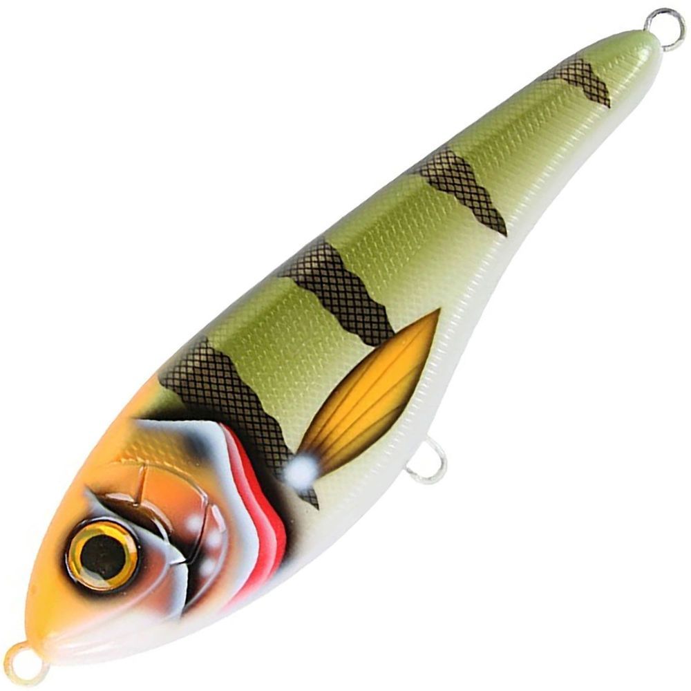 Воблер Джеркбейт Strike Pro Buster Jerk Shallow Runner,  150 мм,  64, 5 гр,  Загл. 1, 0м.,  Медленно всплывающий,  цвет: CWC011 Lightning Perch,  (EG-048S#CWC011)