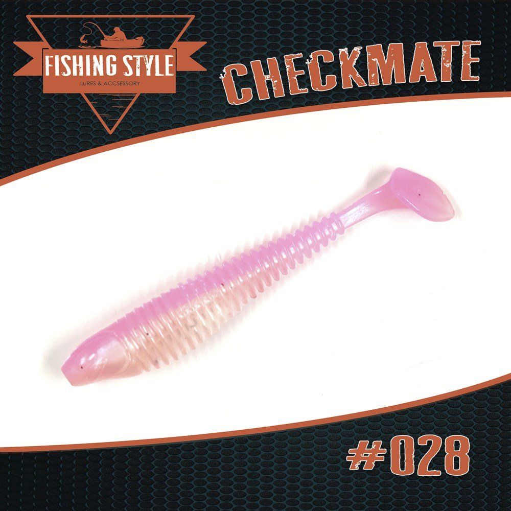Силиконовая приманка CHECKMATE 3, 5"(89 мм) уп.6 шт.#028 Bubble Gum