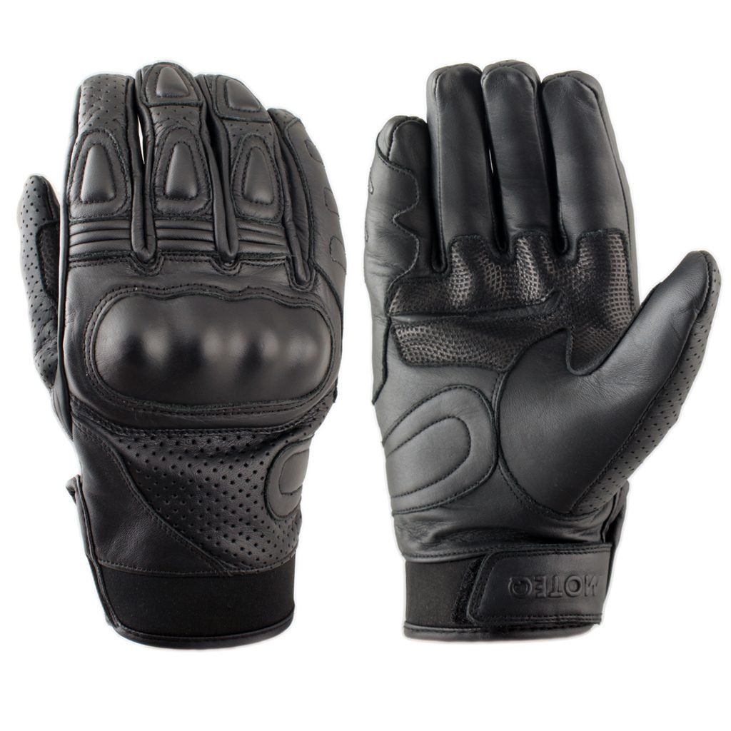 Перчатки Moteq Crossfire кожанные черные XXL
