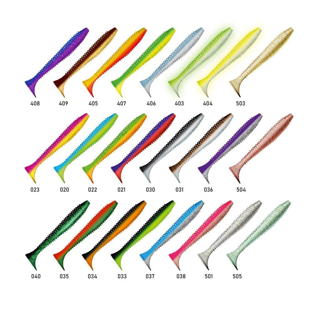 Приманка ZUB-SWING 160мм(6, 3")-4шт,  (цвет 039) красный верх-белый низ