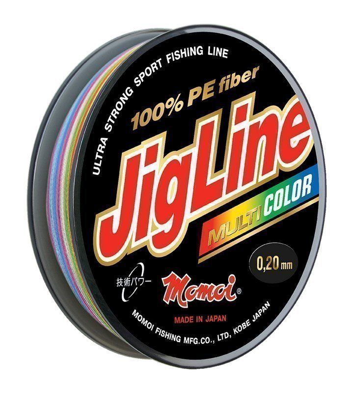 Шнур JigLine Multicolor  0, 27 мм,   22, 0 кг,  100 м 5 цветов по 10м.