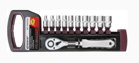 Набор инструментов 11 предметов 1/4" на планке Thorvik S11S1111SP