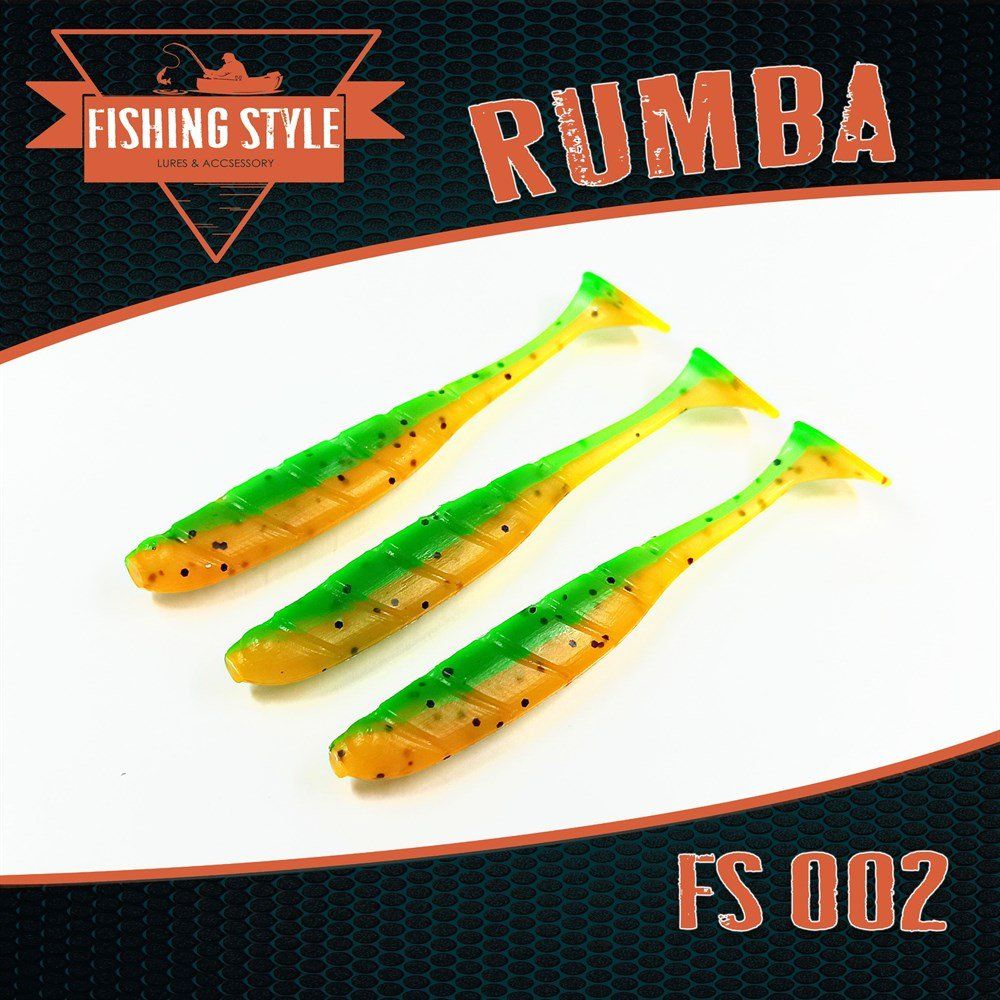 Силиконовая приманка RUMBA 8, 5"(216 мм) уп.3 шт.#002 Watermelon
