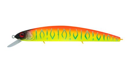 Воблер Минноу Strike Pro Montero 90SP,  90 мм,  8, 6 гр,  Загл. 0, 8м.-1, 2м.,  Нейтральный,  цвет: A242S Sunrise Mat Tiger,  (EG-190A-SP#A242FS)