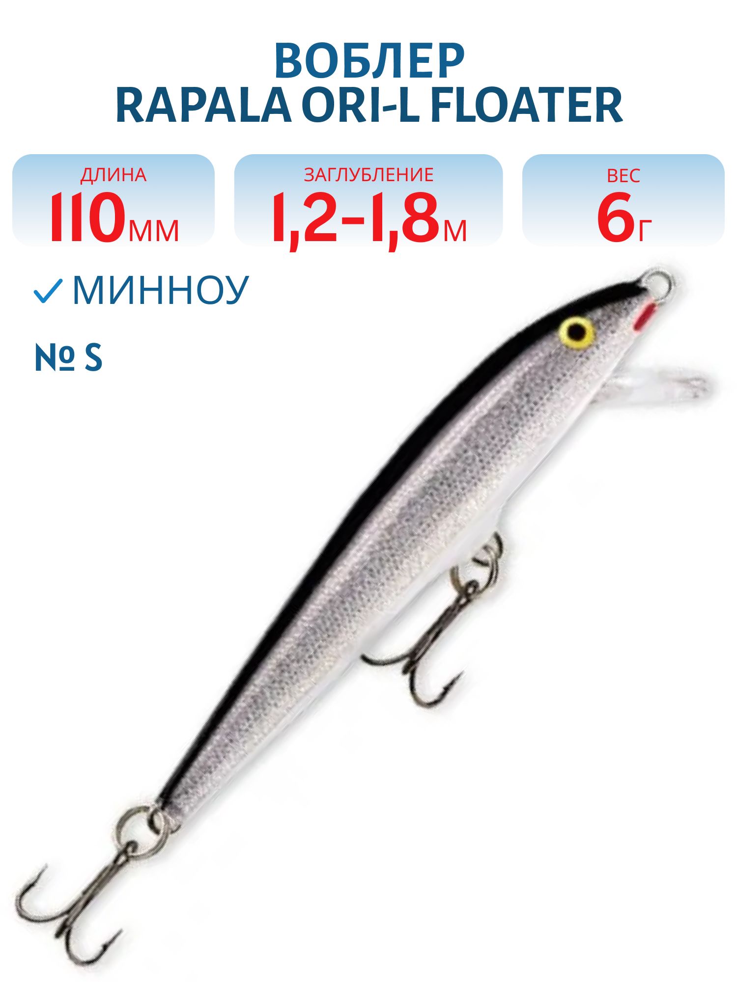 Воблер Rapala Original Floater 11 /S