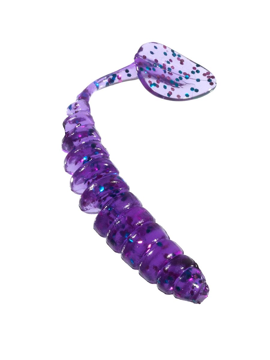 Приманка ZUB-SHAD 60мм(2, 3") -7шт,  (цвет 610) фиолетовый с блестками