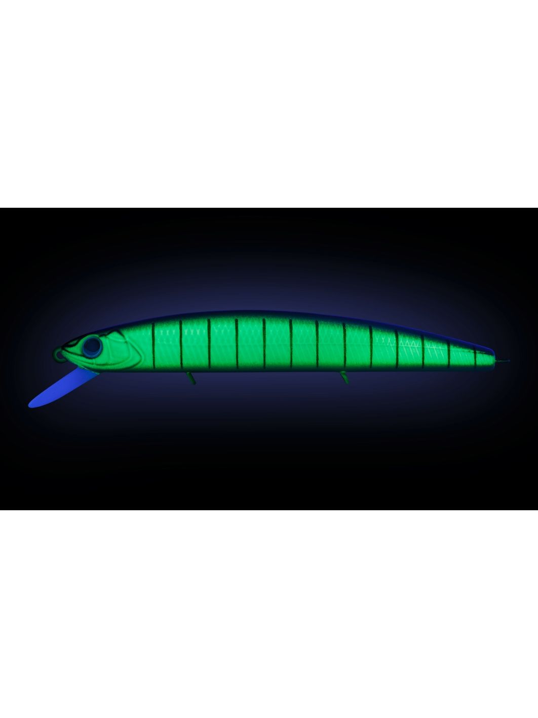 Воблер Минноу Strike Pro Montero 110SP,  110 мм,  13, 3 гр,  Загл. 0, 8м.-1, 6м.,  Нейтральный,  цвет: 597S Blue Mat Tiger,  (EG-190C-SP#597FS)