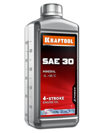 Масло 4-х тактное 1л. минеральное SAE 30 KRAFTOOL (41512-1)