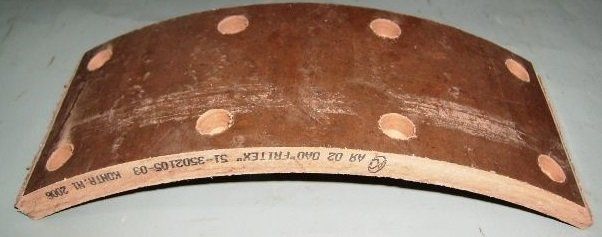 Накладка колодки передней ГАЗ-53, 3307, 3309,  сверленая (ВАТИ) 51.3502105