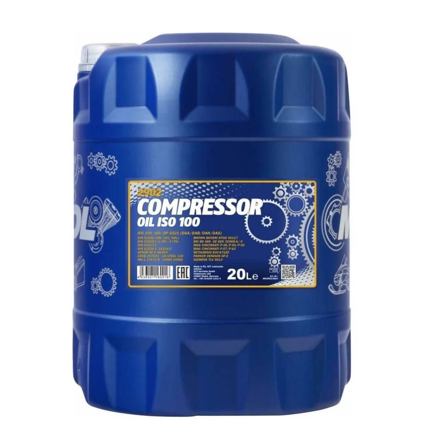 MANNOL Compressor Oil ISO 100 2902 20л компрессорное масло
