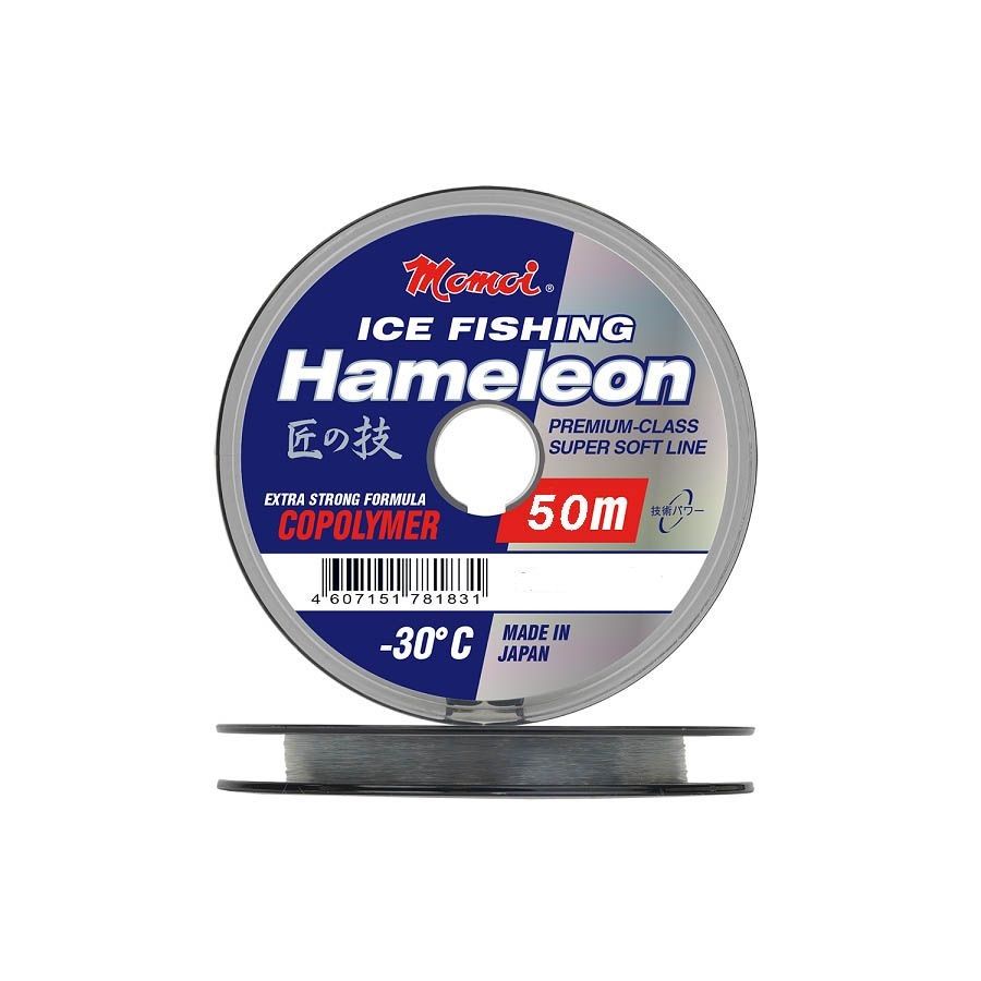 Леска Hameleon ICE Fishing 0, 10 мм,  1, 3 кг,  50 м,  серебряная 