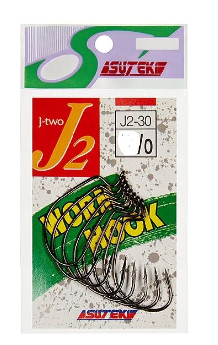 Крючок офсетный YAMAI Worm Hook J-2 #2/0