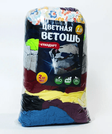 Ветошь цветная (60% хлопок,  40% синтетика) 2кг