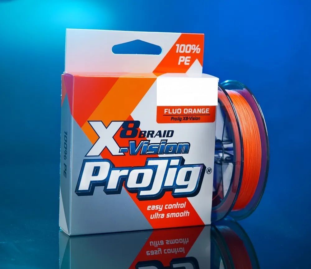 Шнур ProJig X8-Vision 0, 30 мм,  25, 0 кг,  150 м,  оранжевый