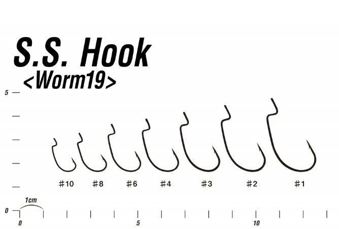 Крючок Decoy офсетный Worm 19 #10 (10 шт.)