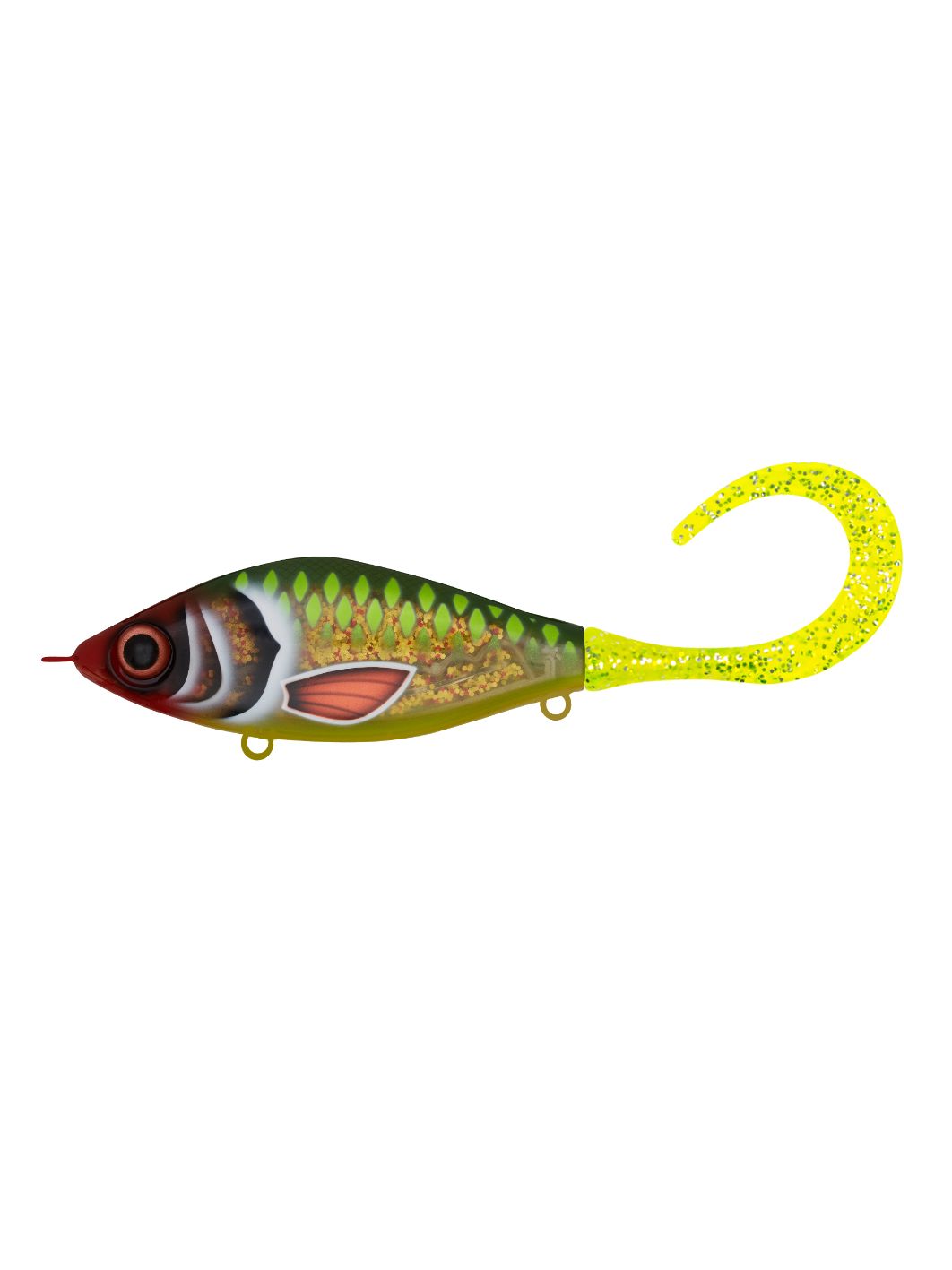 Воблер Джеркбейт Strike Pro Guppie Jr,  110 мм,  70 гр,  Загл. 0, 5м.-3, 0м.,  Тонущий,  цвет: A271G Transparent Green Perch,  (EG-208A#A271G)