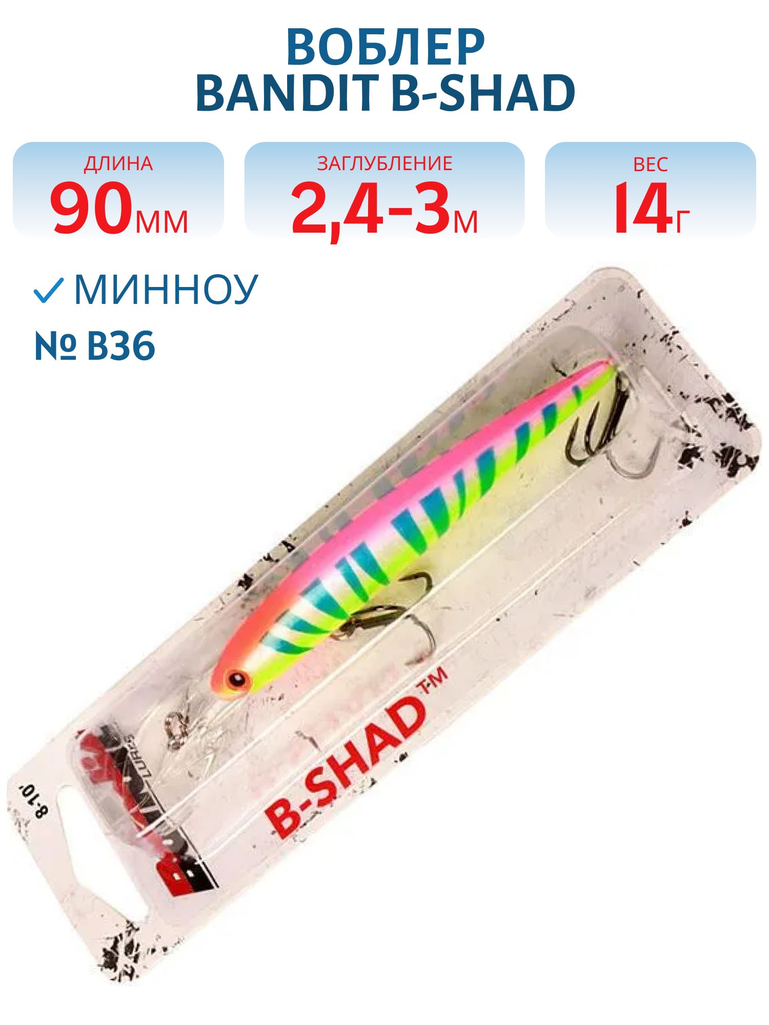 Воблер BANDIT B-SHAD B36