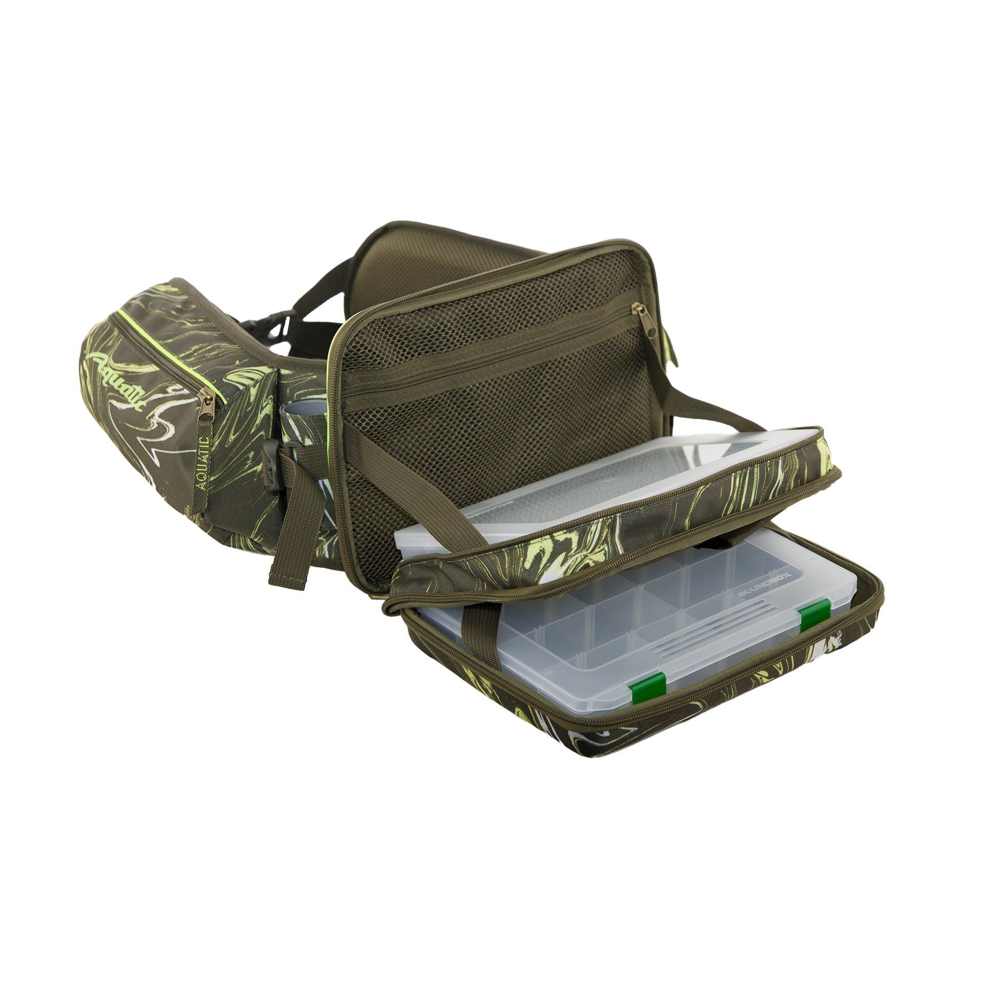 Пояс разгрузочный ПР-04ГР с коробками fisherbox (цвет: green river)