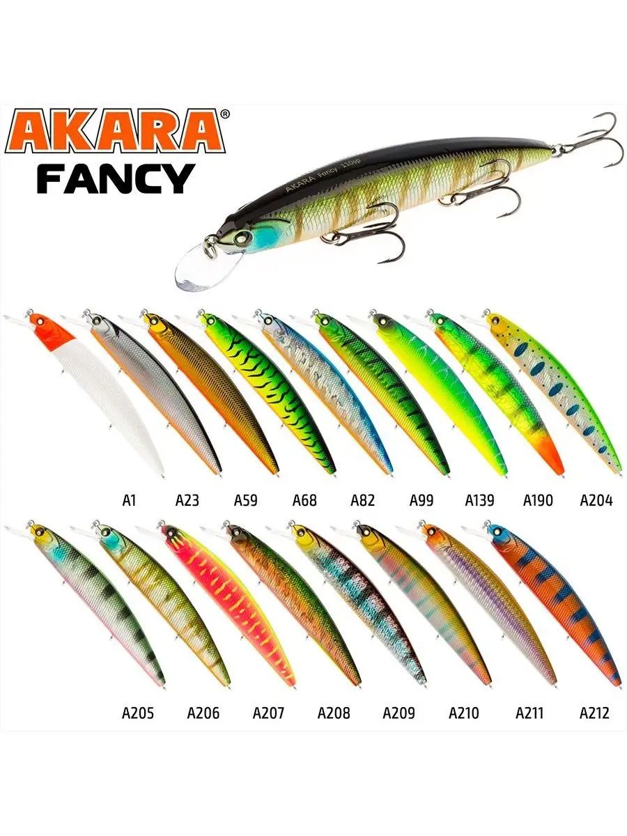 Воблер Akara Fancy 110SP 17 гр. (3/5 oz 4, 3 in) A190