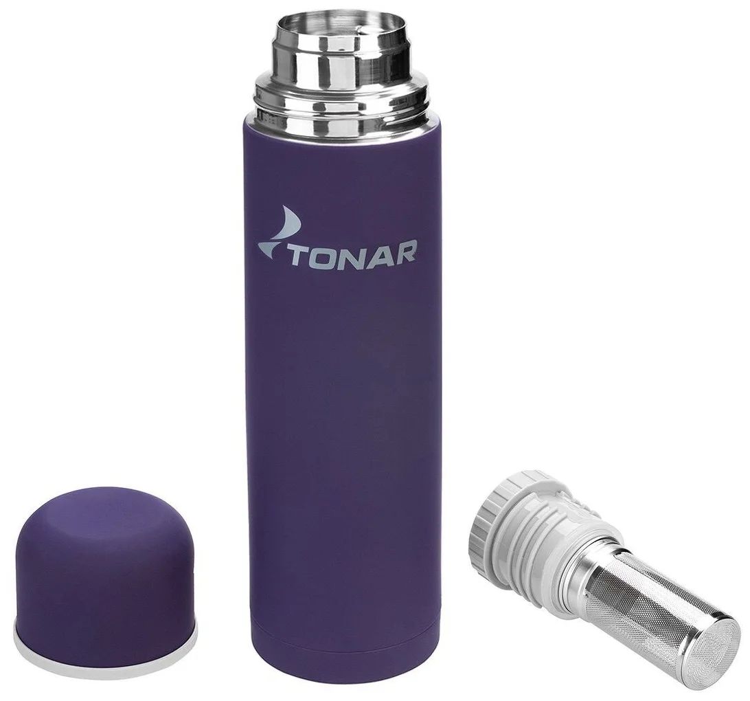 Термос TONAR 750 ML с ситечком (фиолетовый)