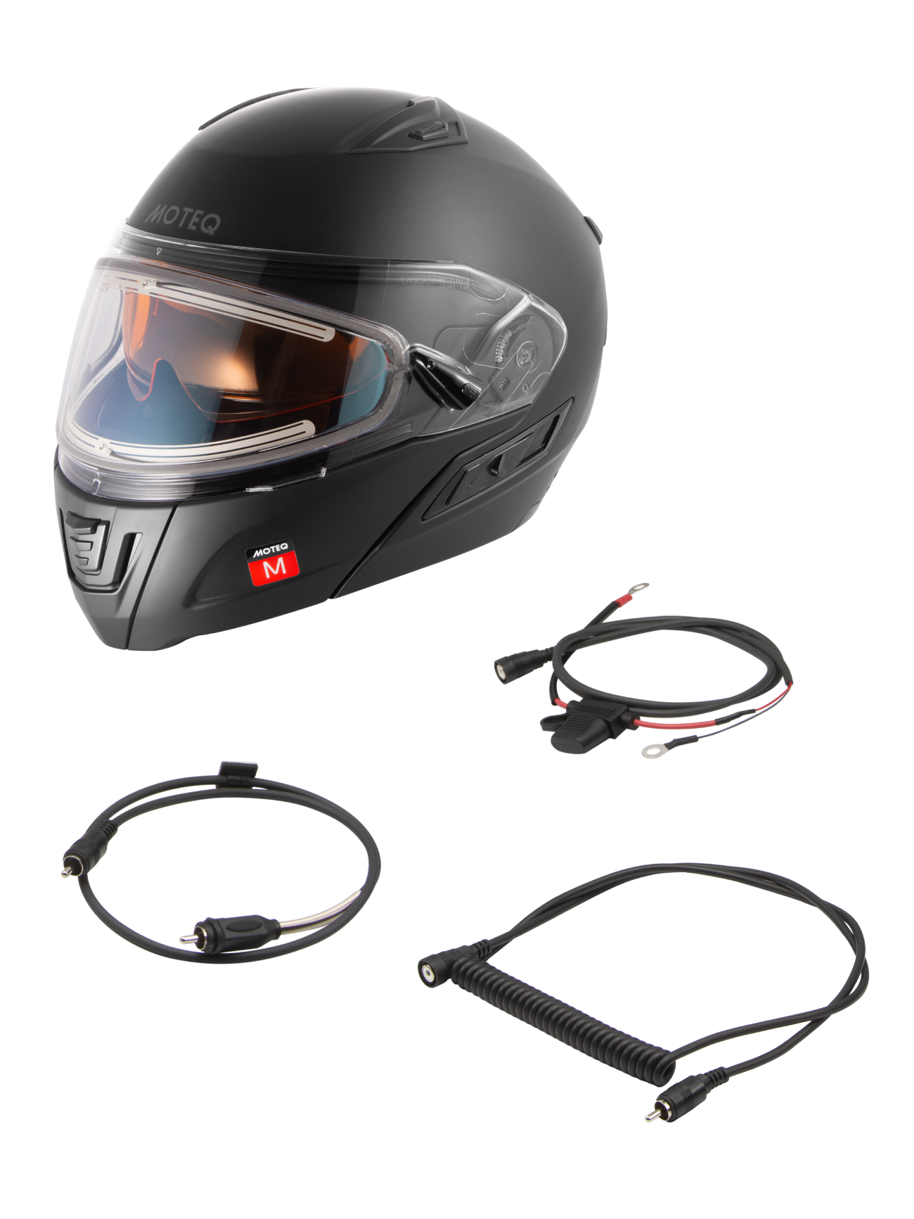 Шлем снегоходный MOTEQ SubZero,  стекло с электроподогревом,  черный матовый XXXL