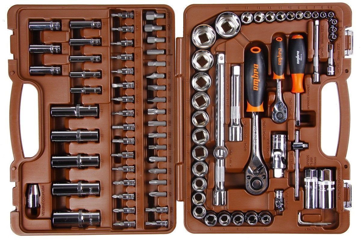 Набор инструмента универсальный 94 предмета 1/2",  1/4" OMBRA OMT94S
