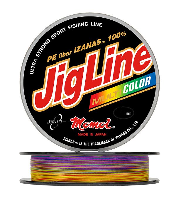 Шнур JigLine Multicolor  0, 18 мм,   14, 0 кг,  100 м 5 цветов по 10м.