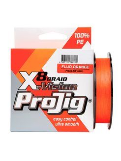Шнур ProJig X8-Vision 0, 16 мм,  12, 0 кг,  100 м,  оранжевый
