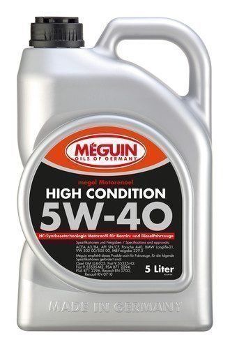 MEGUIN HIGH CONDITION 5W40 5л синтетическое моторное масло