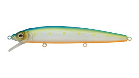 Воблер Минноу Strike Pro Alpha Minnow 115,  115 мм,  12, 5 гр,  Загл. 0, 6м.-1, 6м.,  Плавающий,  цвет: S056C Blue Mat Transparent Milk,  (EG-033F#S056C)