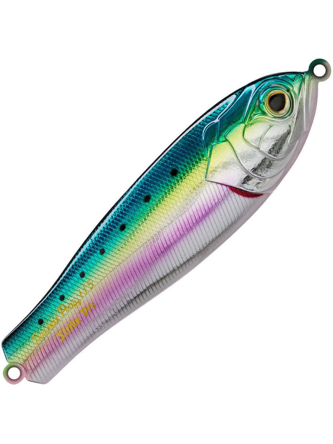 Блесна колеблющаяся Strike Pro Salmon Profy 115,  115 мм,  45 гр,  Тройник,  цвет: 692-713-RP Pacific Sardine,  (PST-03A#692-713-RP/692-713-RP)