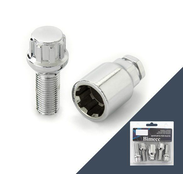 Секретки болт 12*1.5 29 60° конус 4+1 ключ BIMECC (UB130)