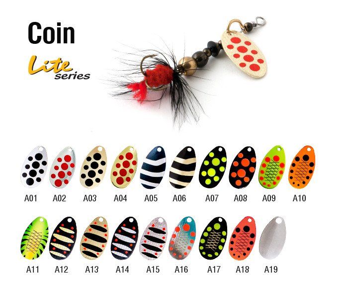 Блесна вращающаяся Akara Lite Series Coin 1 3, 0 гр. A11