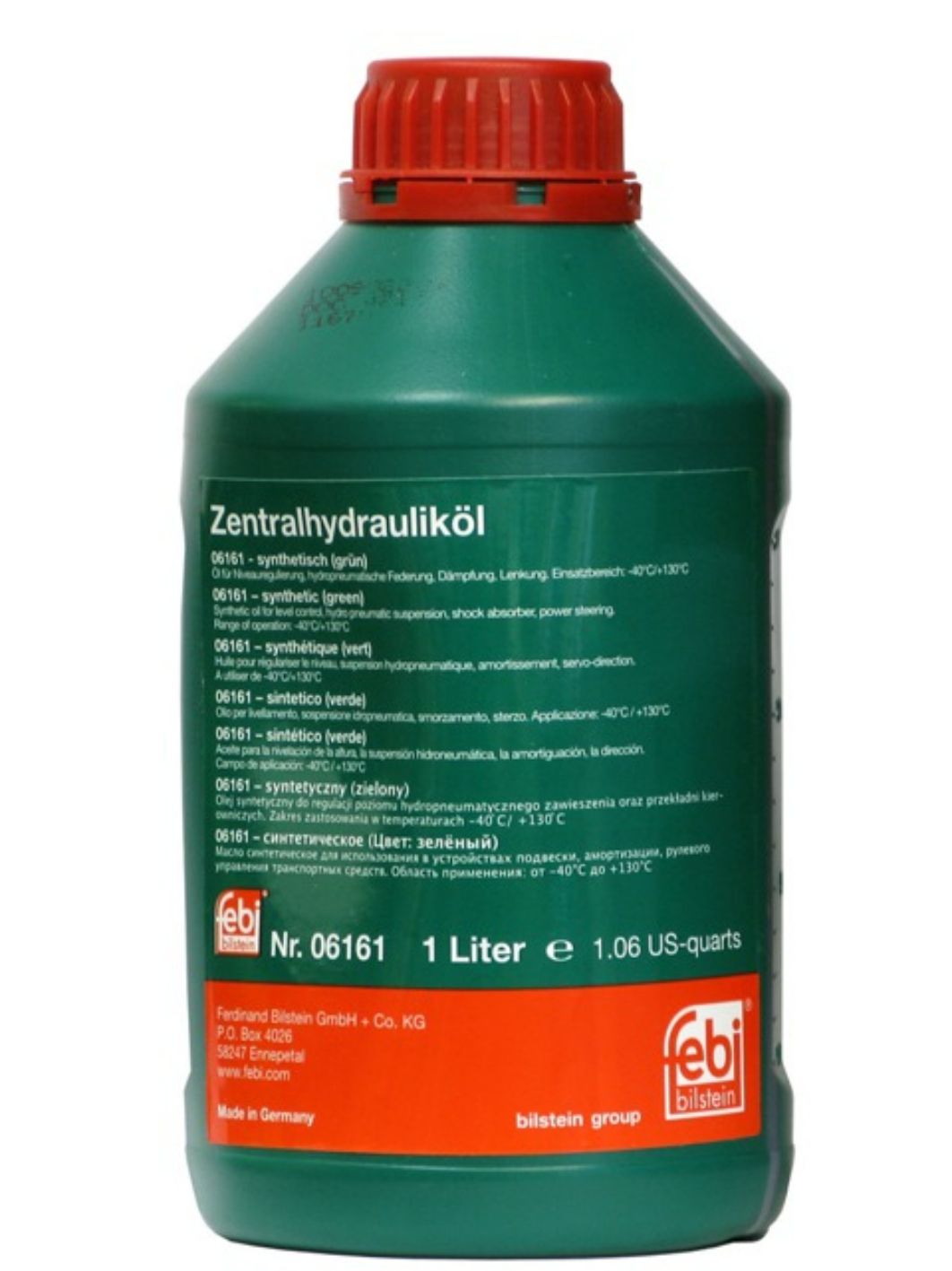 Жидкость гидравлическая FEBI 06161 CHF 1L зеленая (синтетическая) ixora