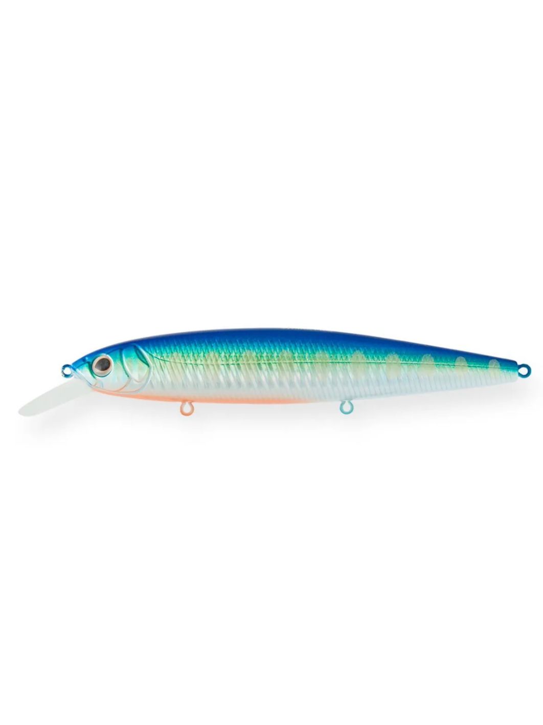 Воблер Минноу Strike Pro Bold 110SP,  110 мм,  15, 4 гр,  Загл. 0, 8м.-1, 5м.,  Нейтральный,  цвет: A150-713 UV Blue Silver OB,  (EG-191A-SP#A150-713)