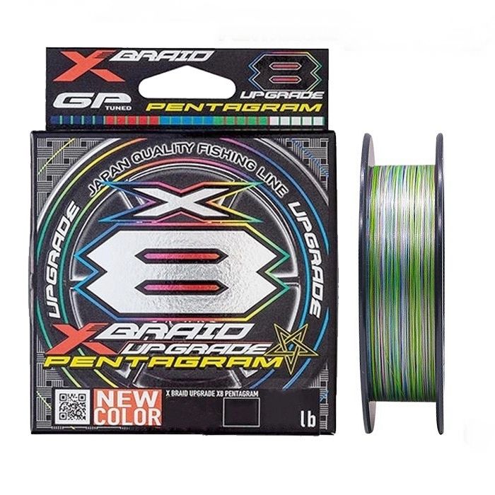 Шнур YGK X-Braid Upgrade X8 Pentagram 150м Multicolor #1.5,  0.205мм,  30lb,  13.5кг