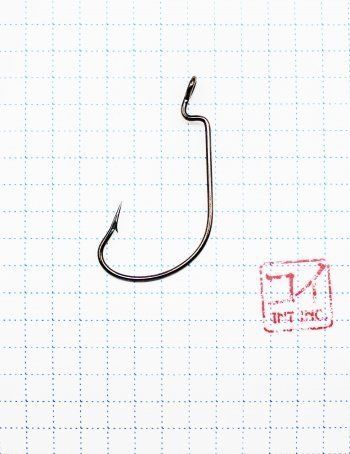 Крючок KOI "OFFSET WORM",  2/0 (INT),  цвет BN,  (10 шт.)