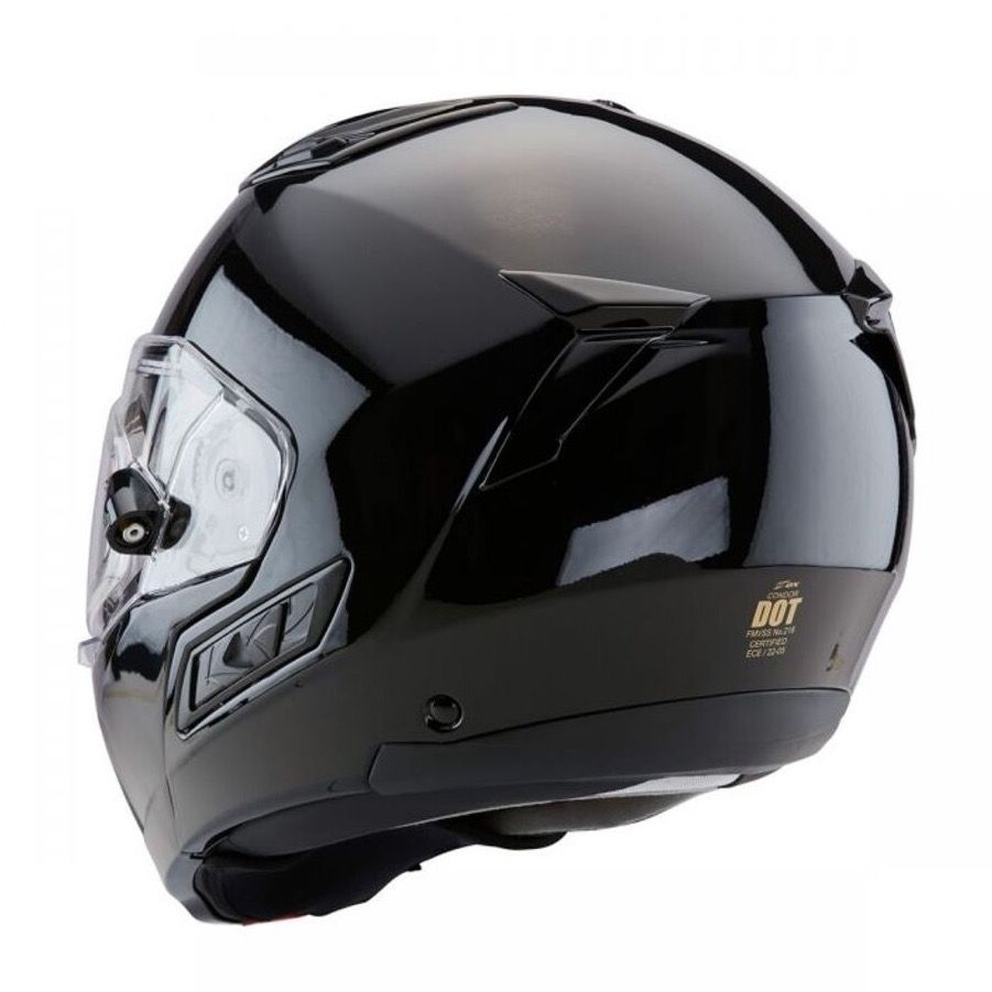 Шлем снегоходный ZOX Condor,  стекло с электроподогревом,  черный глянец M