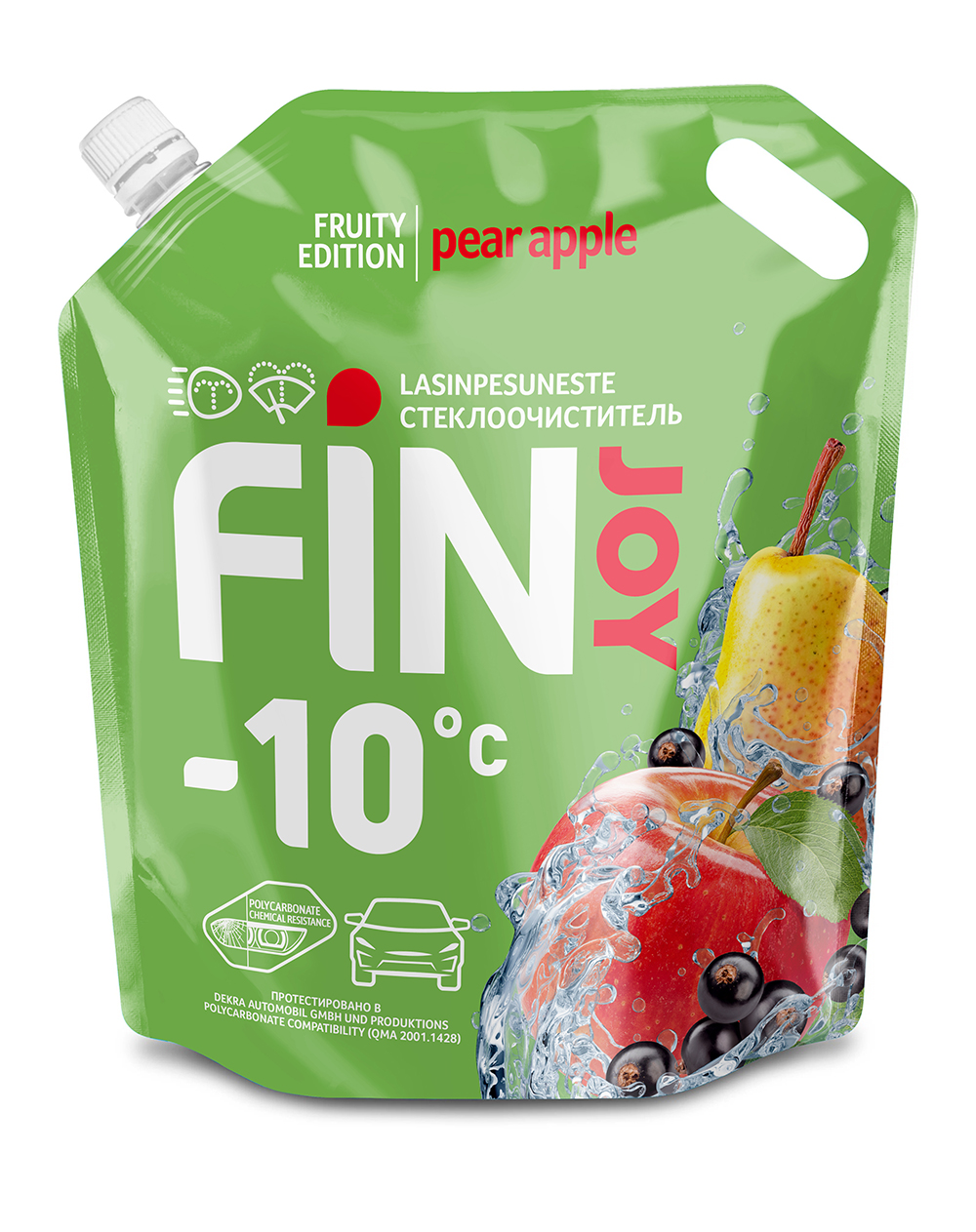 Очиститель стекла FIN JOY FRUITY pear apple -10*С 3л дой-пак зимний