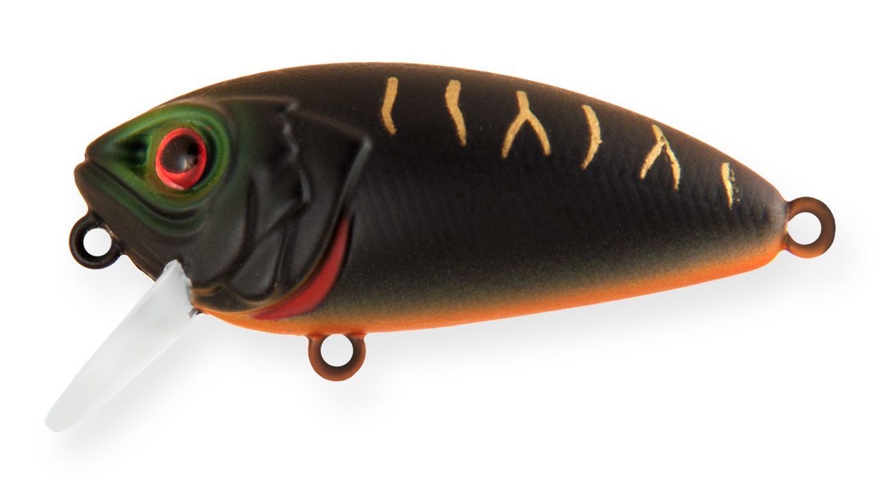 Воблер Крэнк Strike Pro Stumpy Fly 40,  42 мм,  4, 5 гр,  Загл. 0, 1м.-0, 3м.,  Плавающий,  цвет: A208S Black Mat Tiger,  (EG-134#A208S)